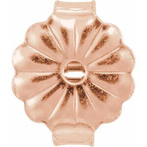 5.5 mm Medium Weight Friction Earring Backs in 14kt Rose Gold